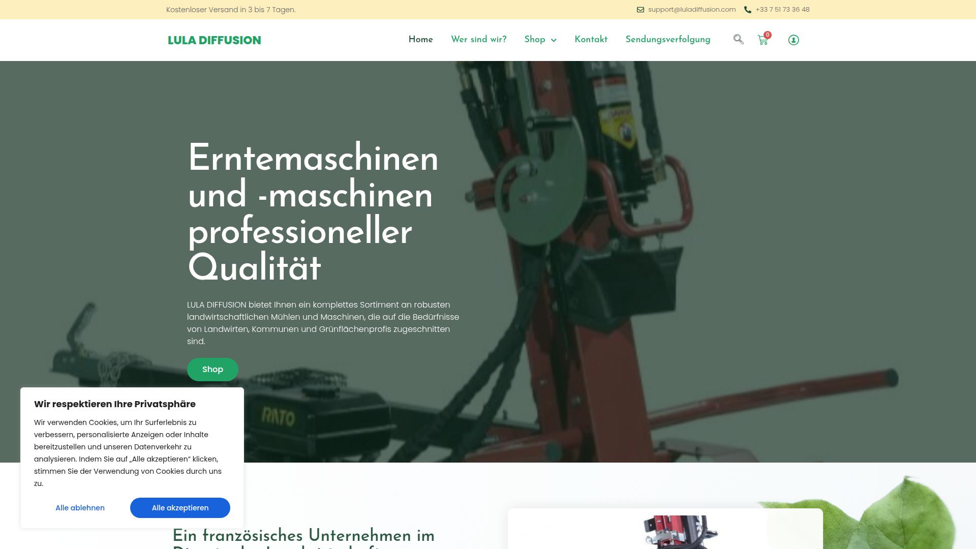 Screenshot luladiffusion.com