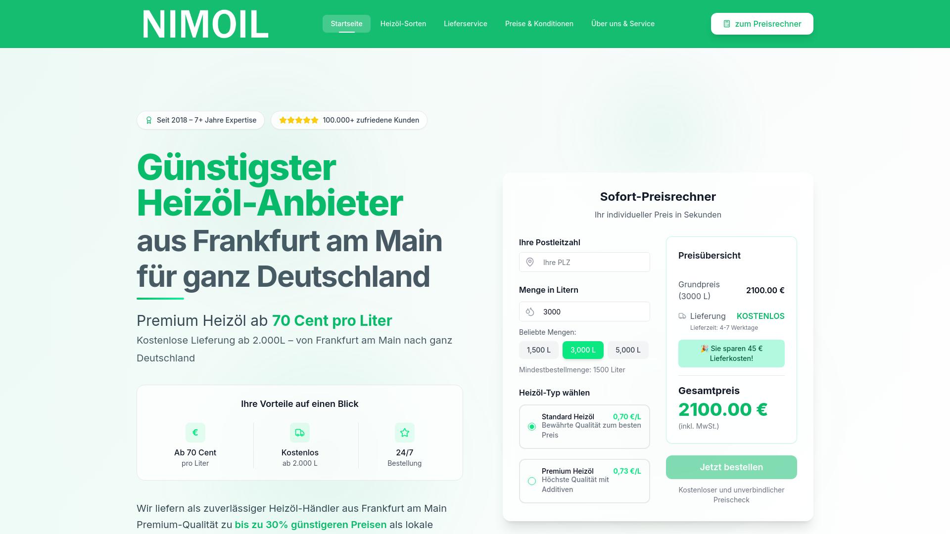 Screenshot nimoil.de