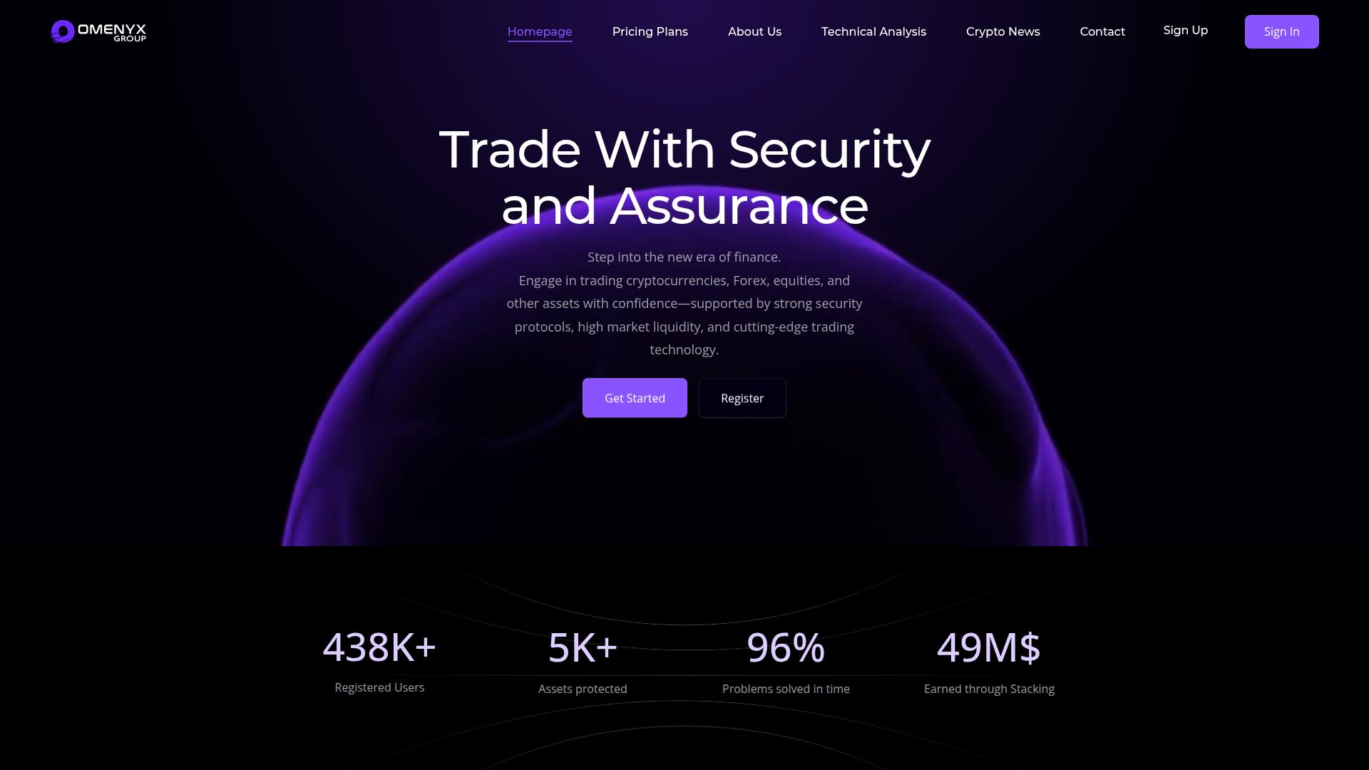 Screenshot omenyxgroup.com