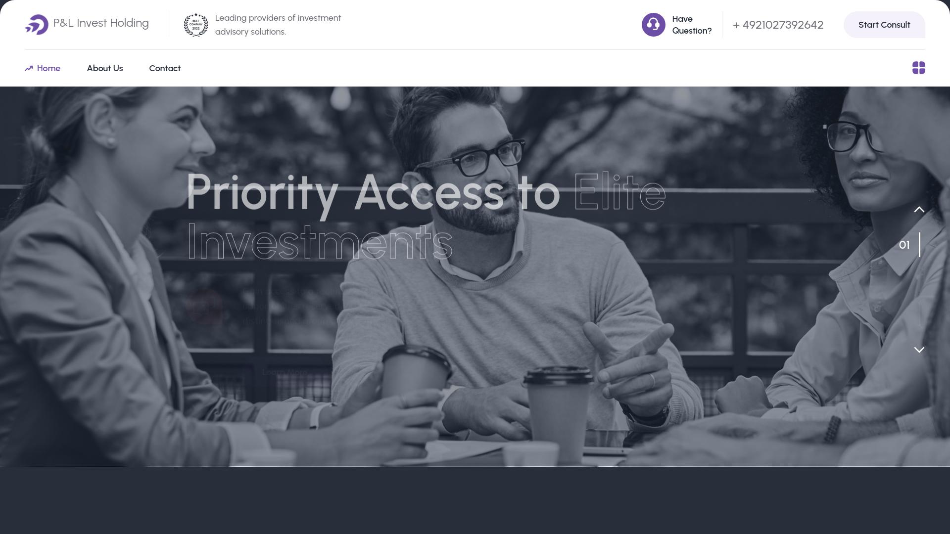 Screenshot pnl-holding.com