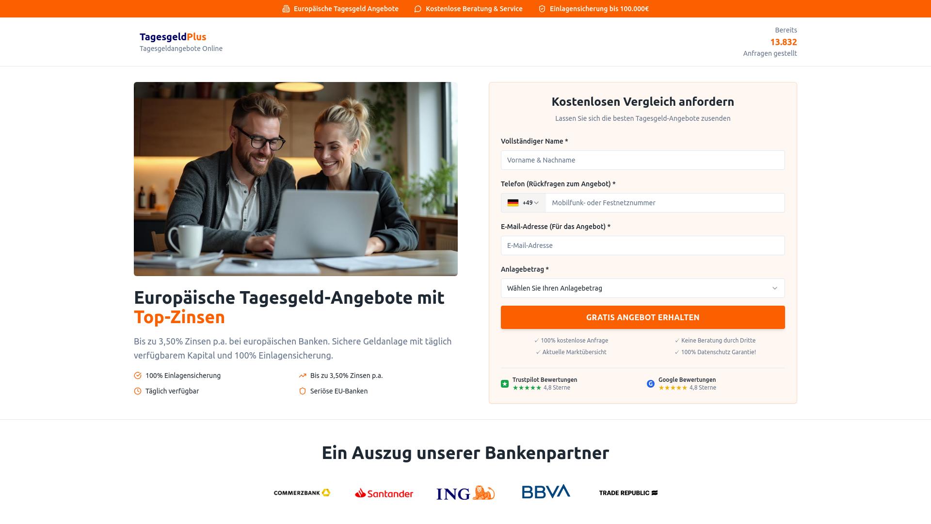 Screenshot tagesgeld-plus.net