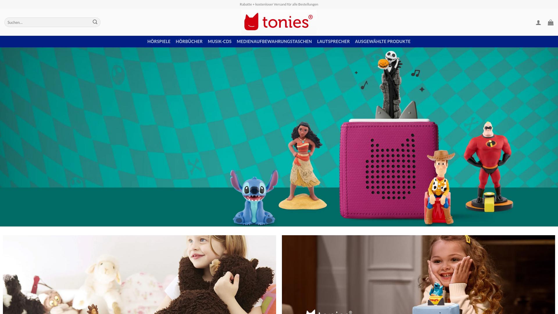 Screenshot tonieshorspiele.com