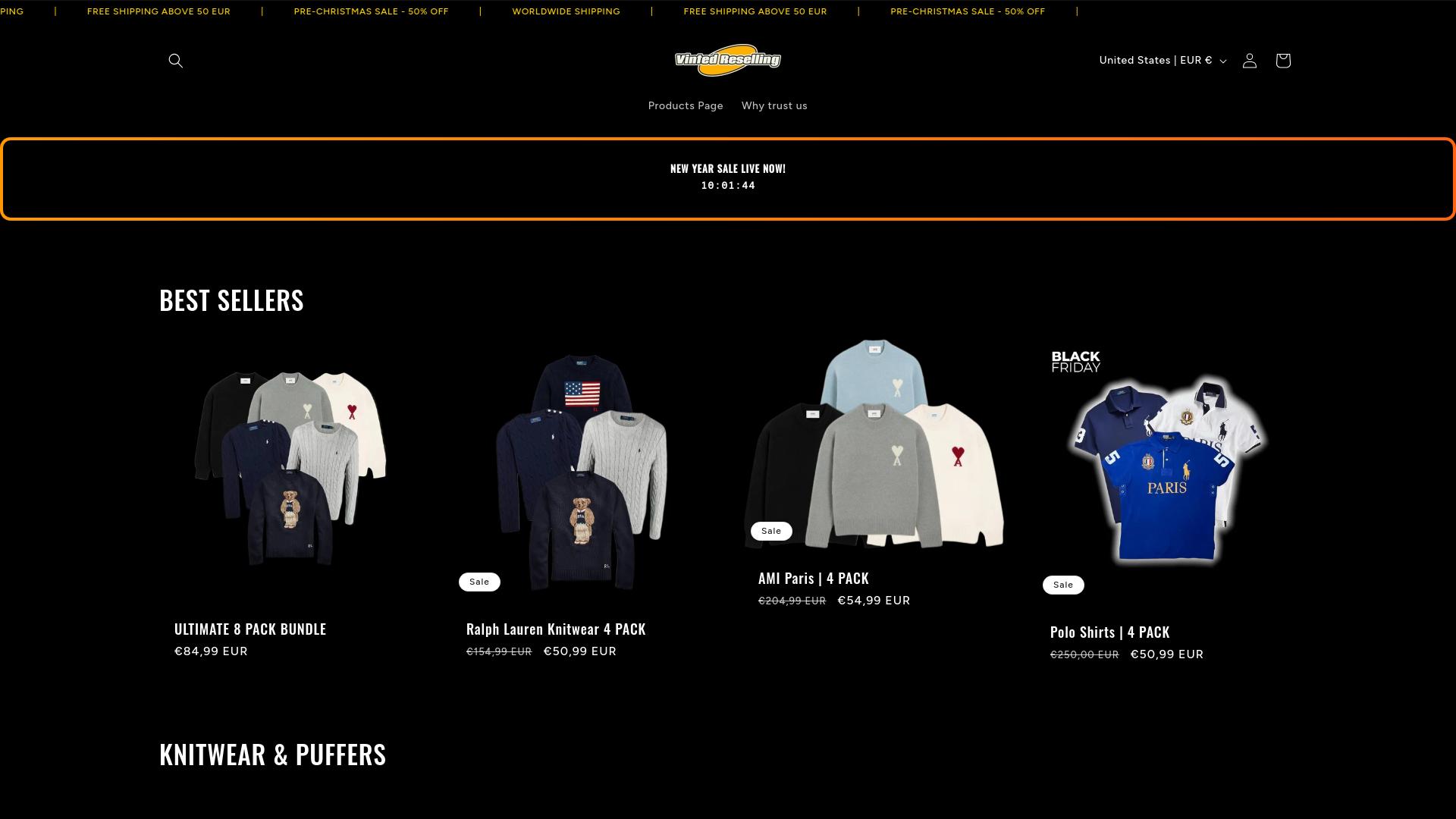 Screenshot vintedreselling.eu