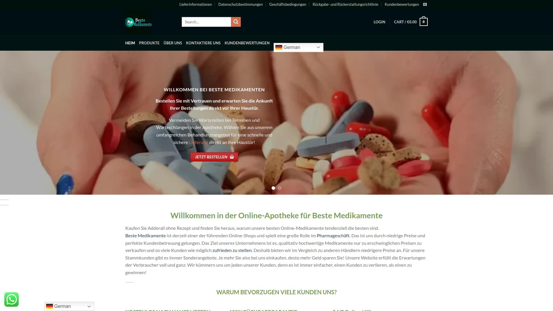Screenshot bestemedikamente.com