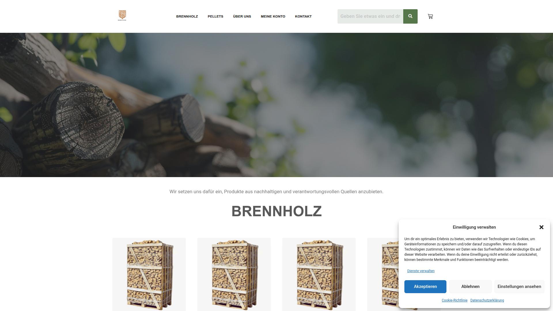 Screenshot brennholzfiger.com