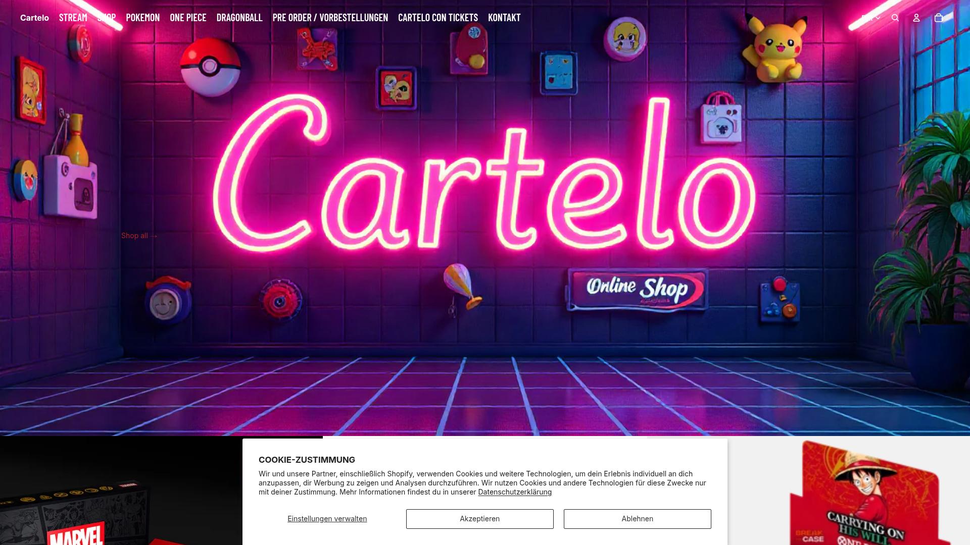 Screenshot carteloshop.com