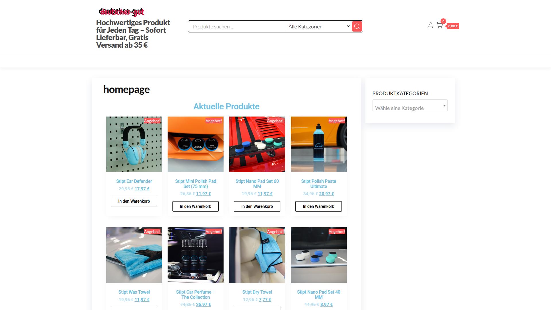 Screenshot deutsches-gut.de