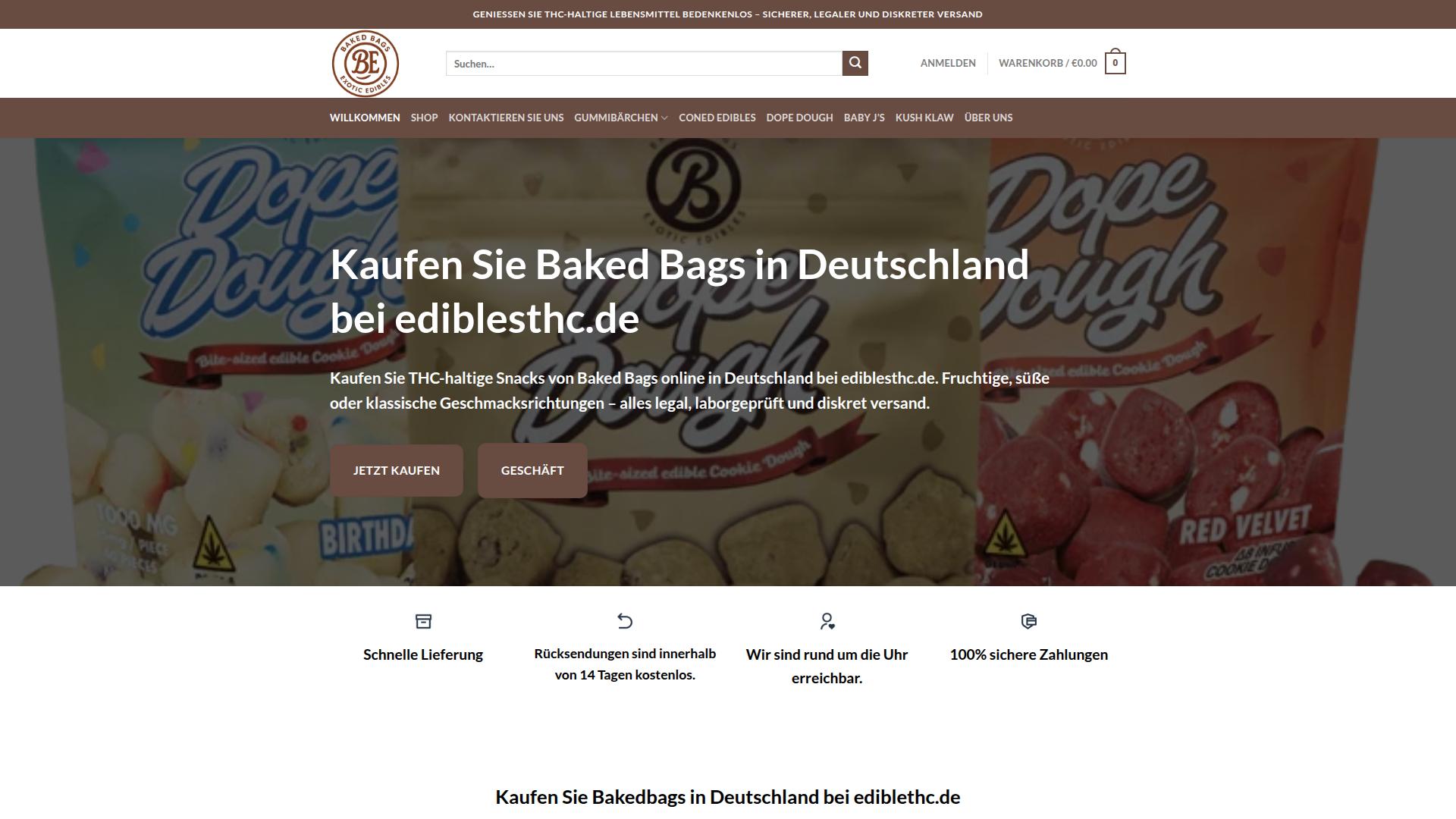 Screenshot ediblesthc.de