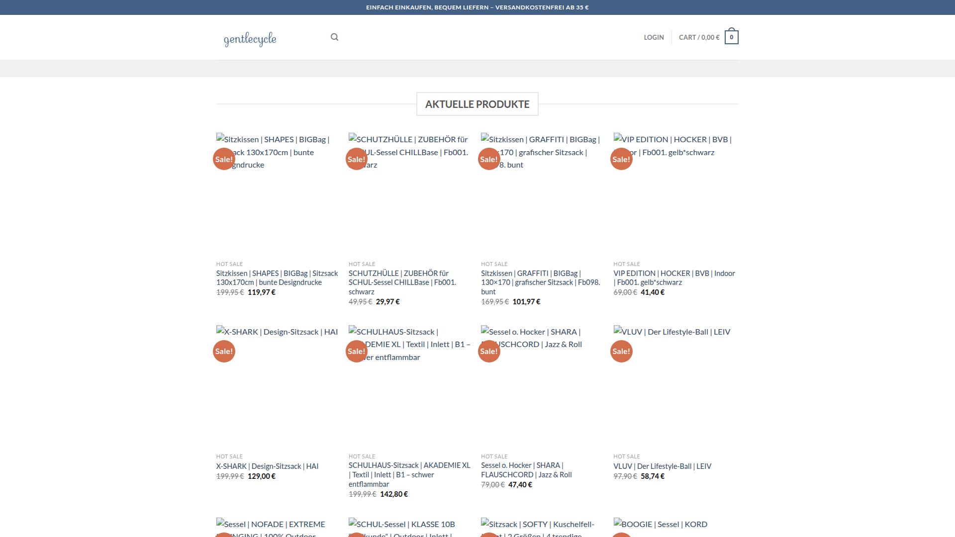 Screenshot gentlecycle.net