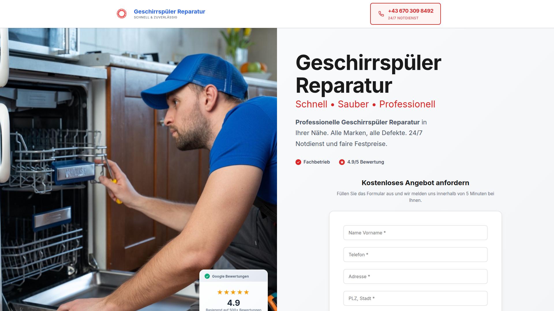 Screenshot geschirrspueler.lbspro.at