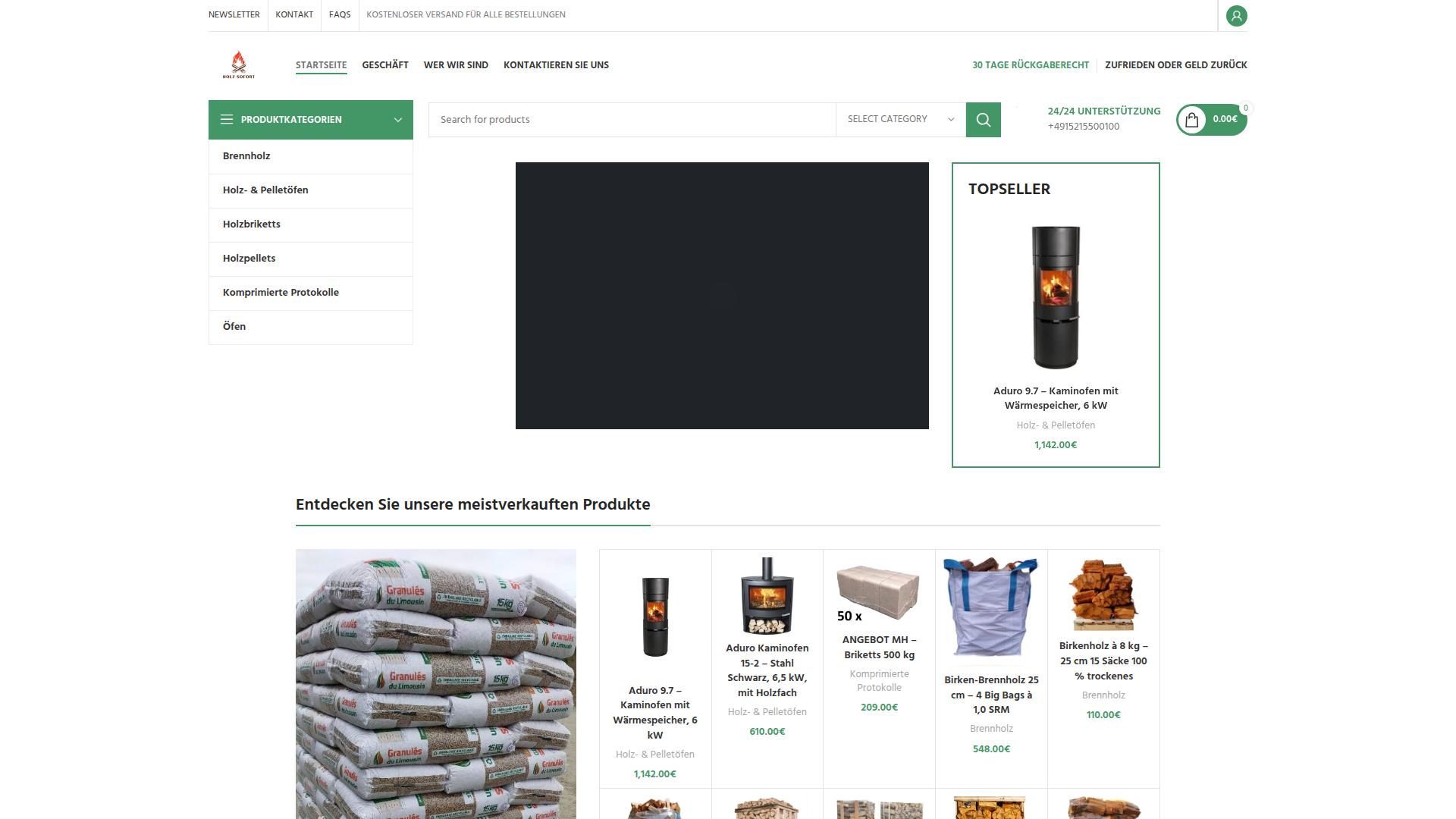 Screenshot holzsofort.de