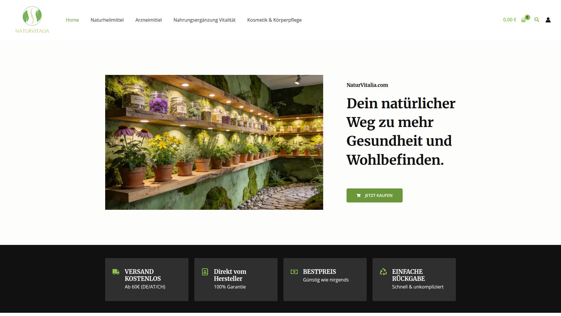 Screenshot naturvitalia.com