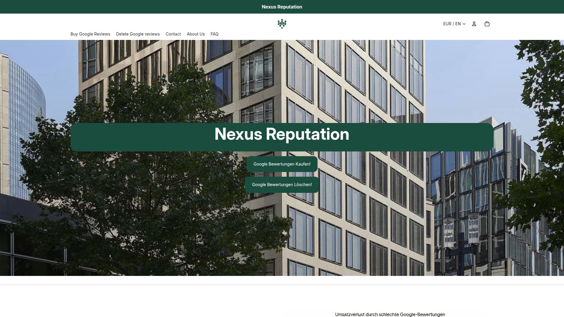Screenshot nexus-reputation.com