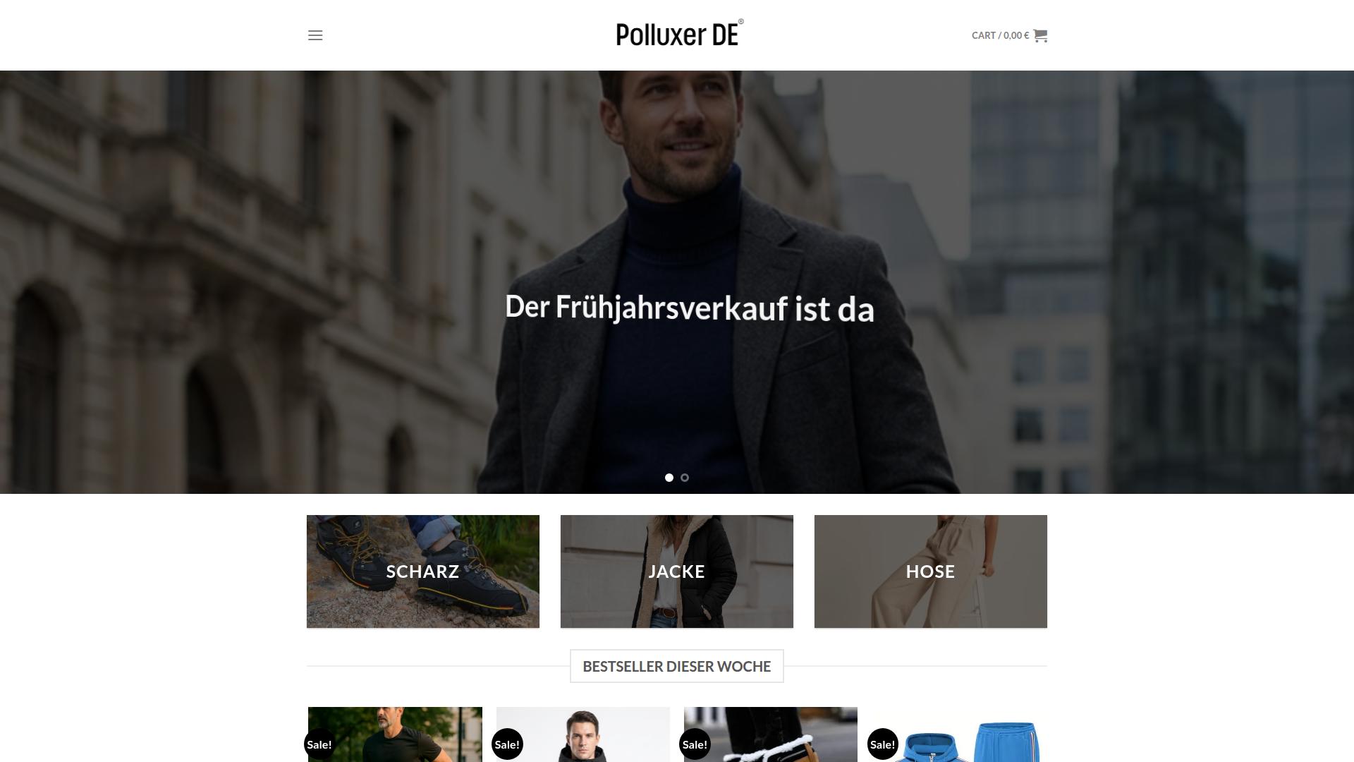 Screenshot polluxer.com