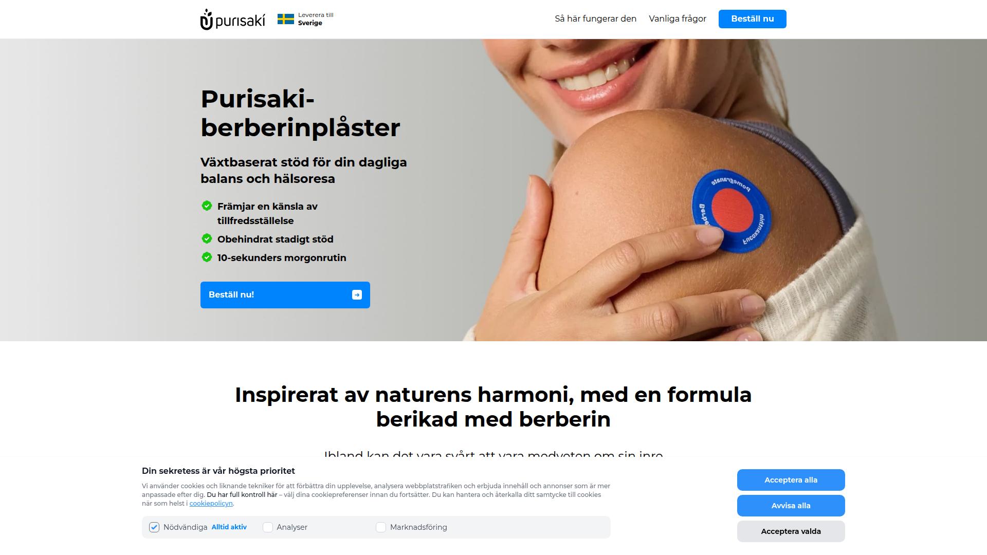 Screenshot purisakiofficial.com