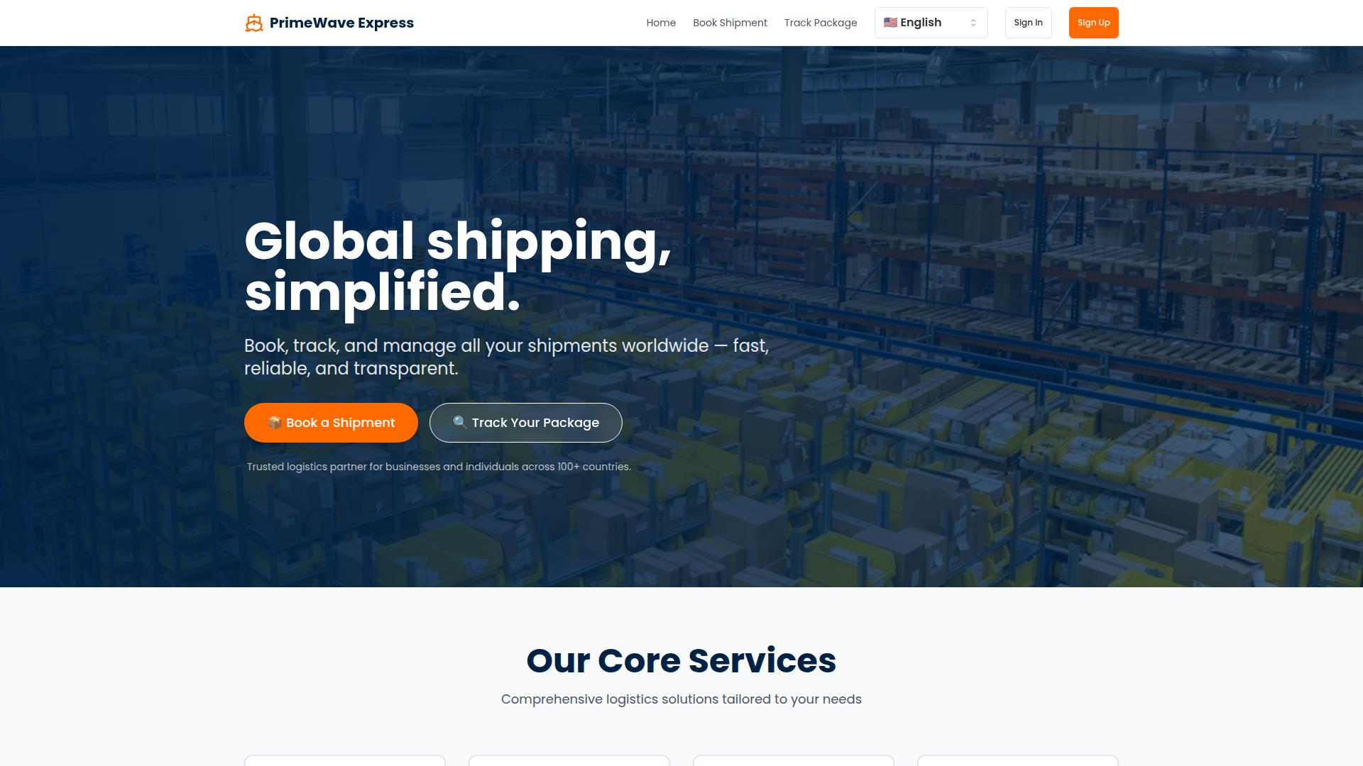 Screenshot pw-express.com