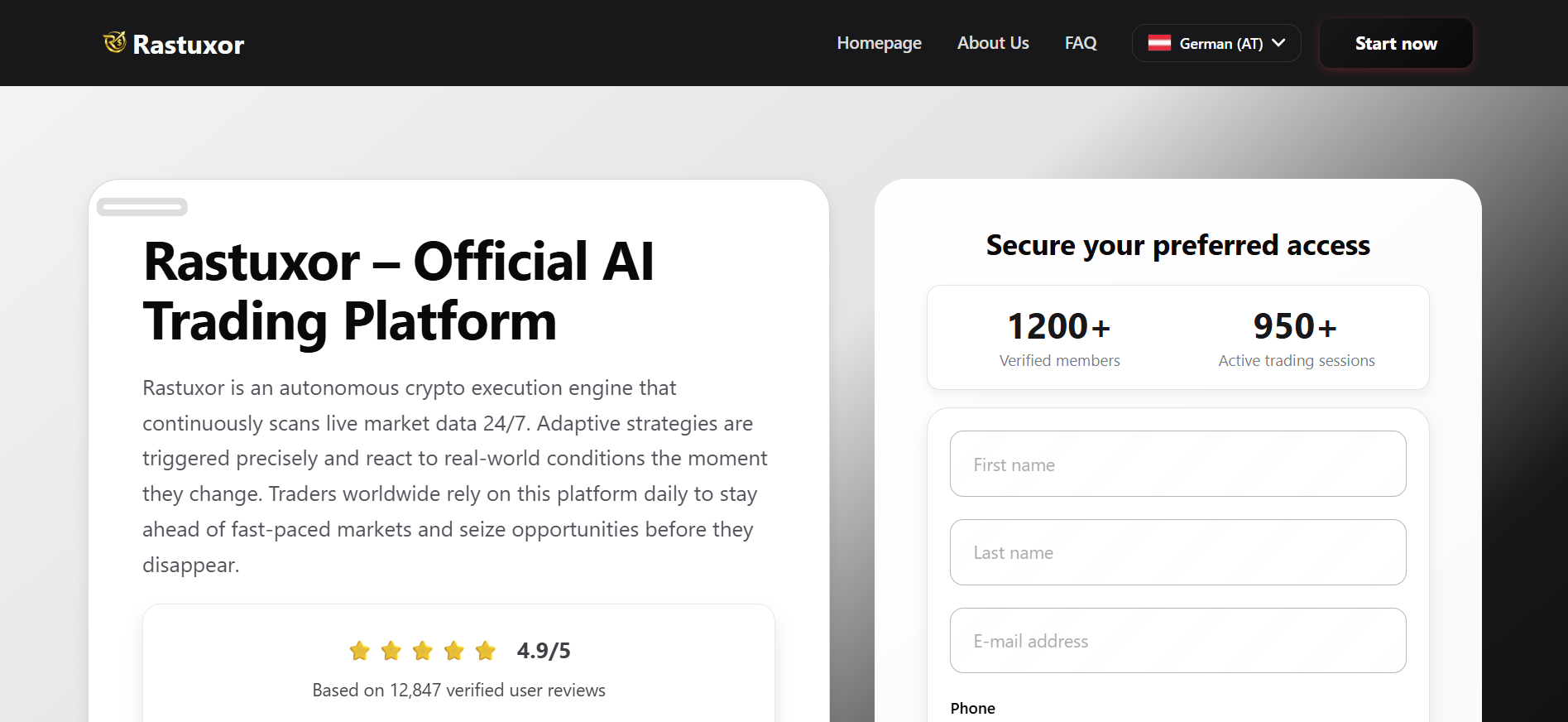 Screenshot rastuxor.at