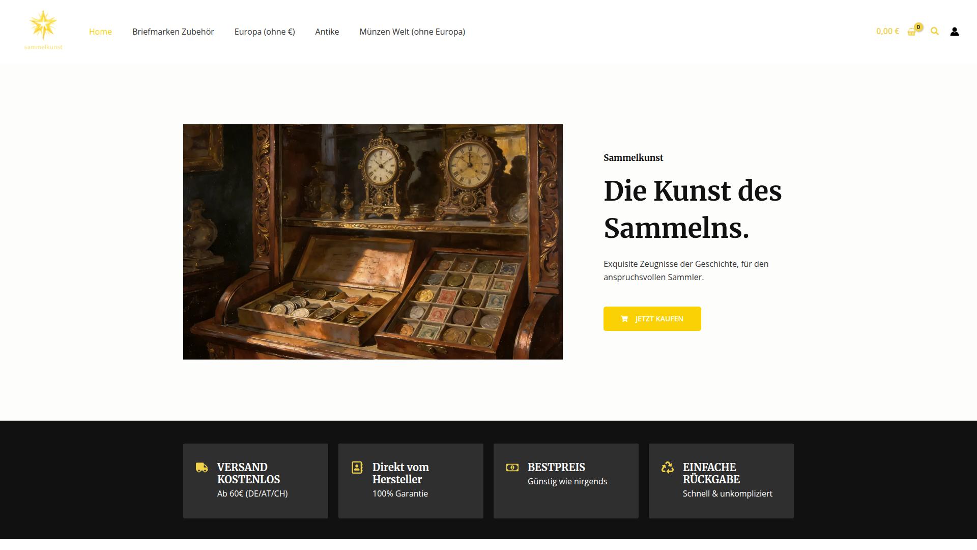 Screenshot sammelkunst.com