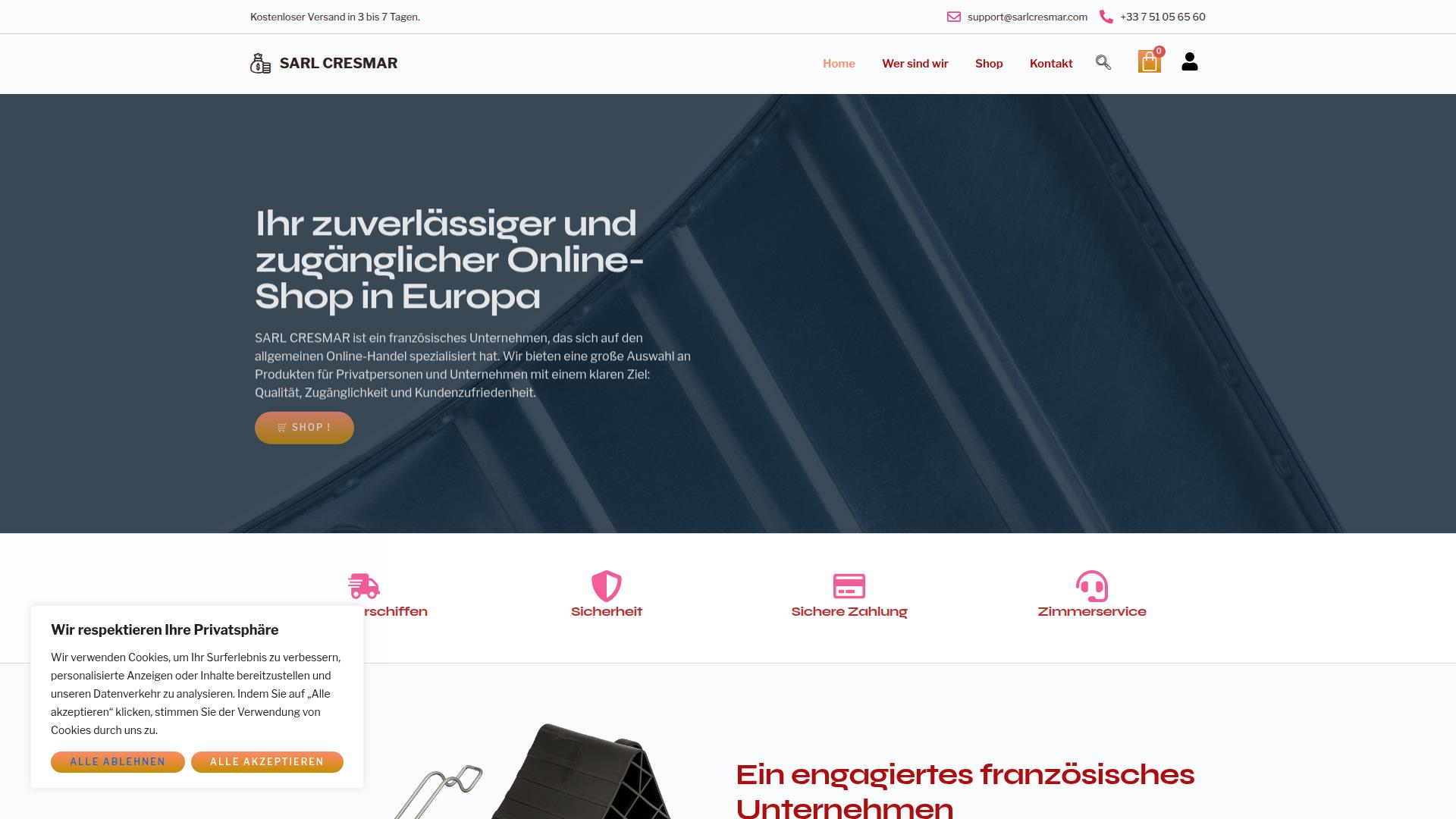 Screenshot sarlcresmar.com