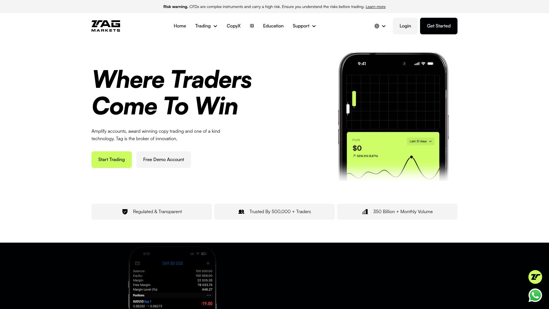Screenshot tagmarkets.com