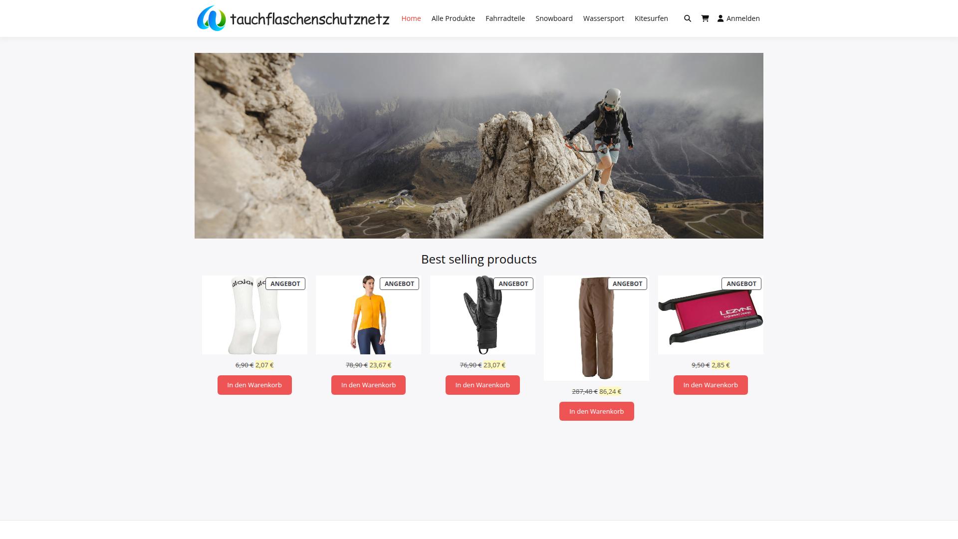 Screenshot tauchflaschenschutznetz.com