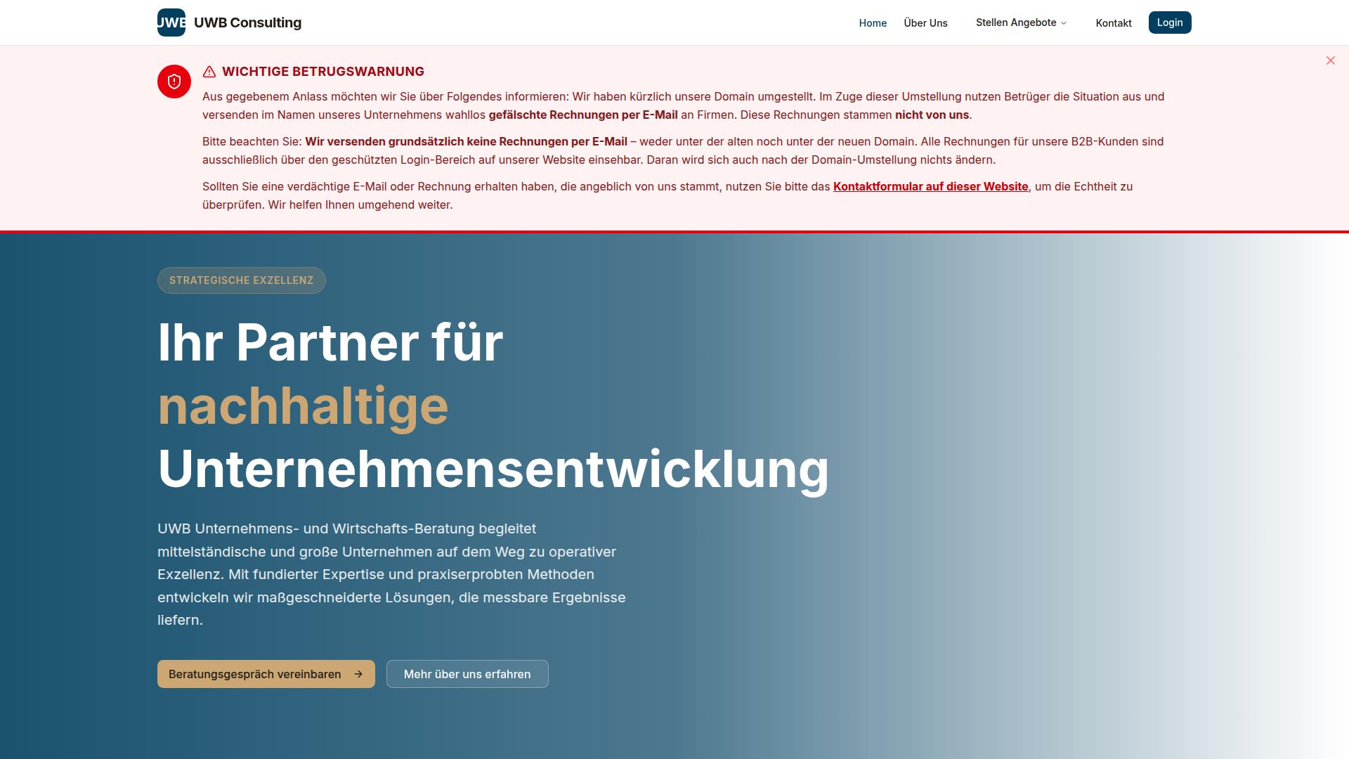 Screenshot uwb-beratung.com