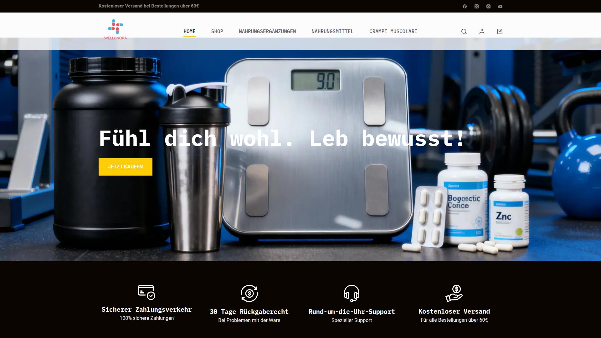 Screenshot wellunora.com