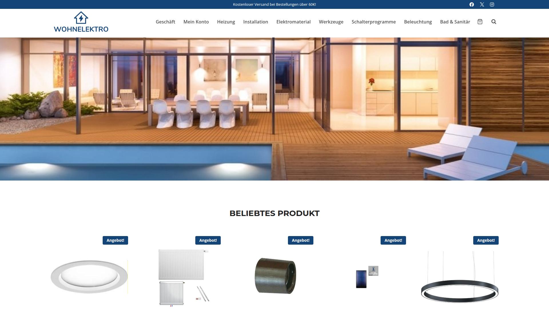 Screenshot wohnelektro.com