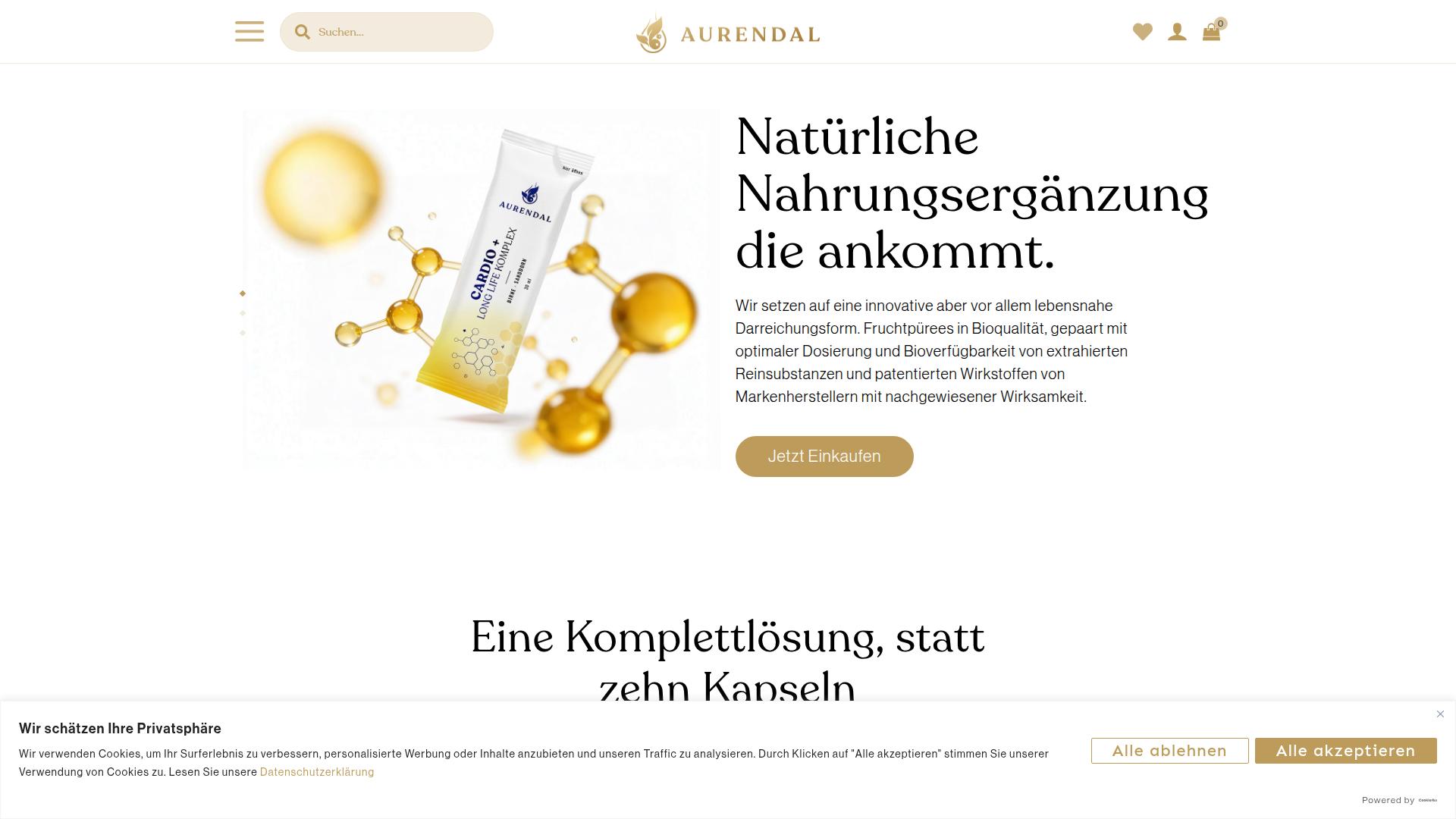Screenshot aurendal.com