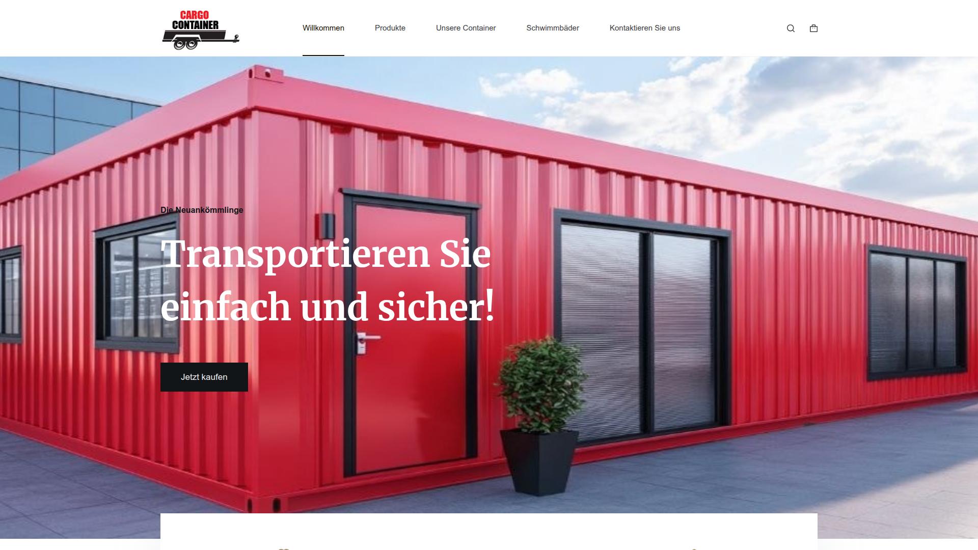 Screenshot containercargo.shop