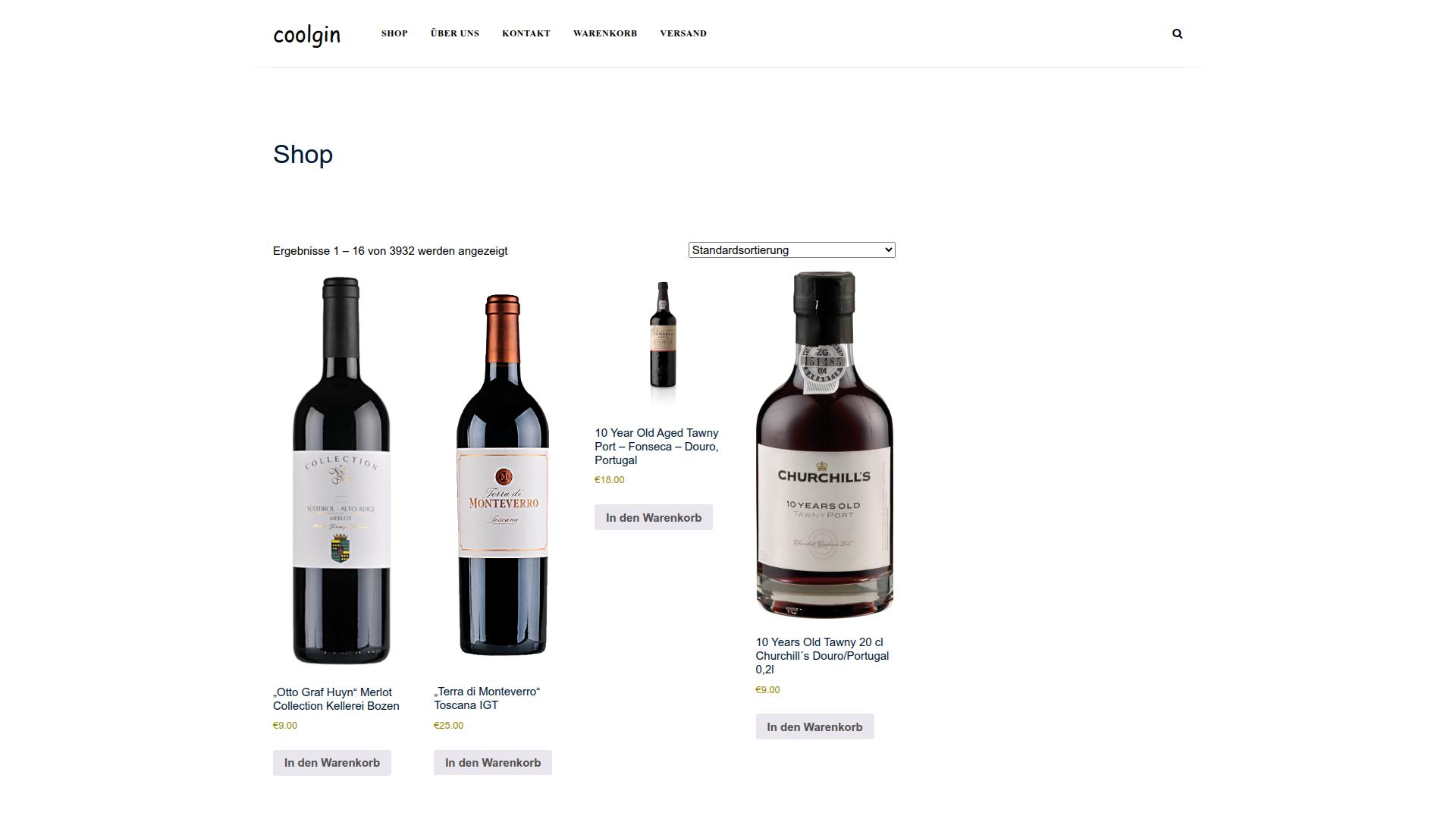 Screenshot coolgin.com