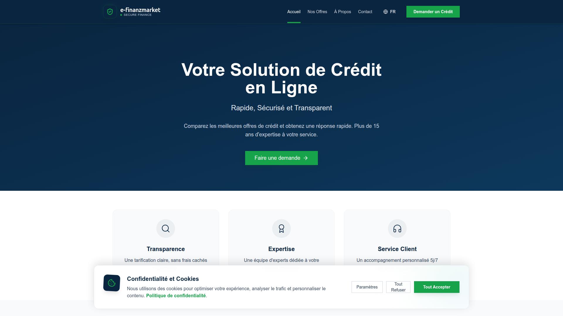 Screenshot e-finanzmarket.com