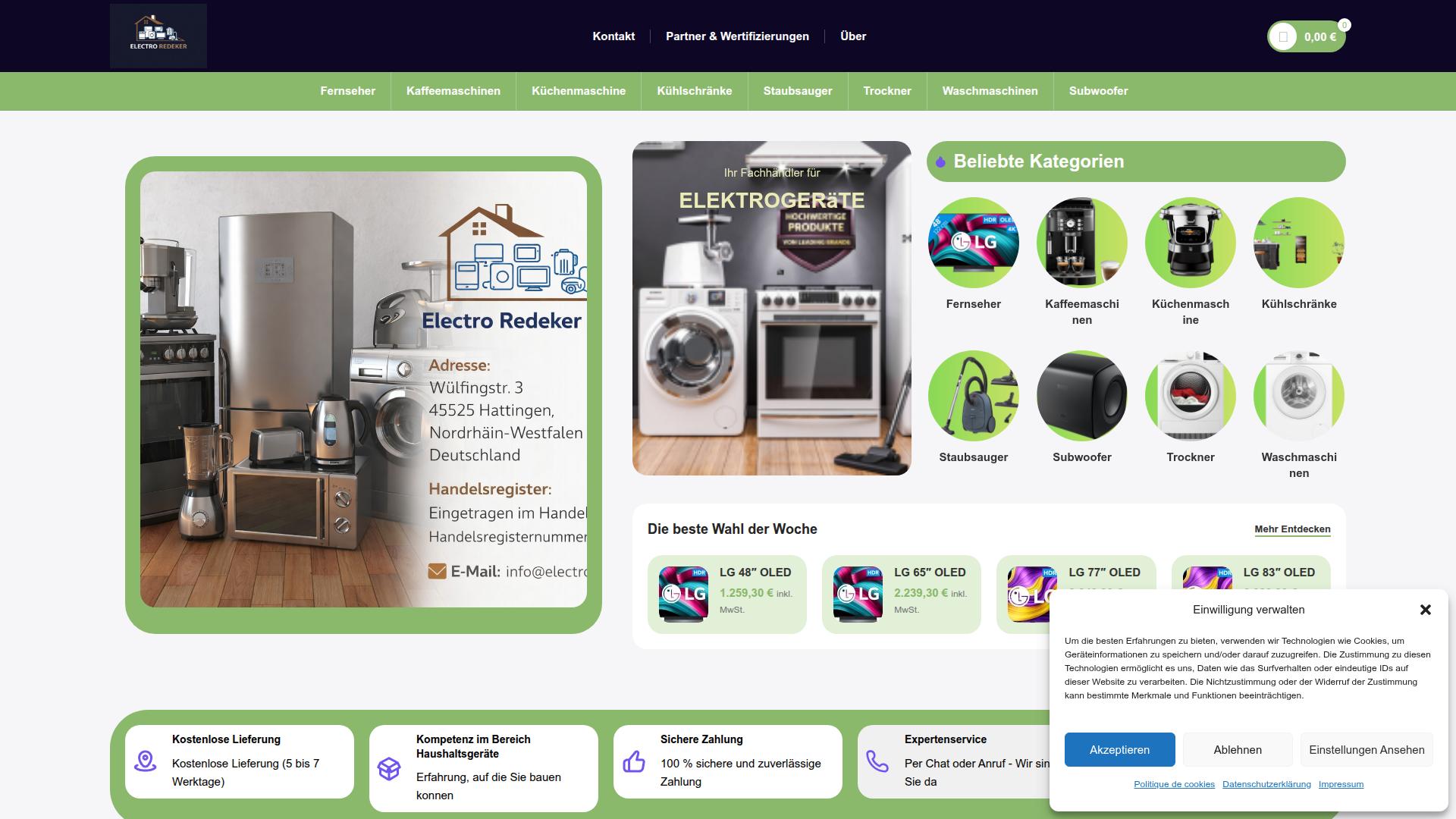 Screenshot electro-redeker.de