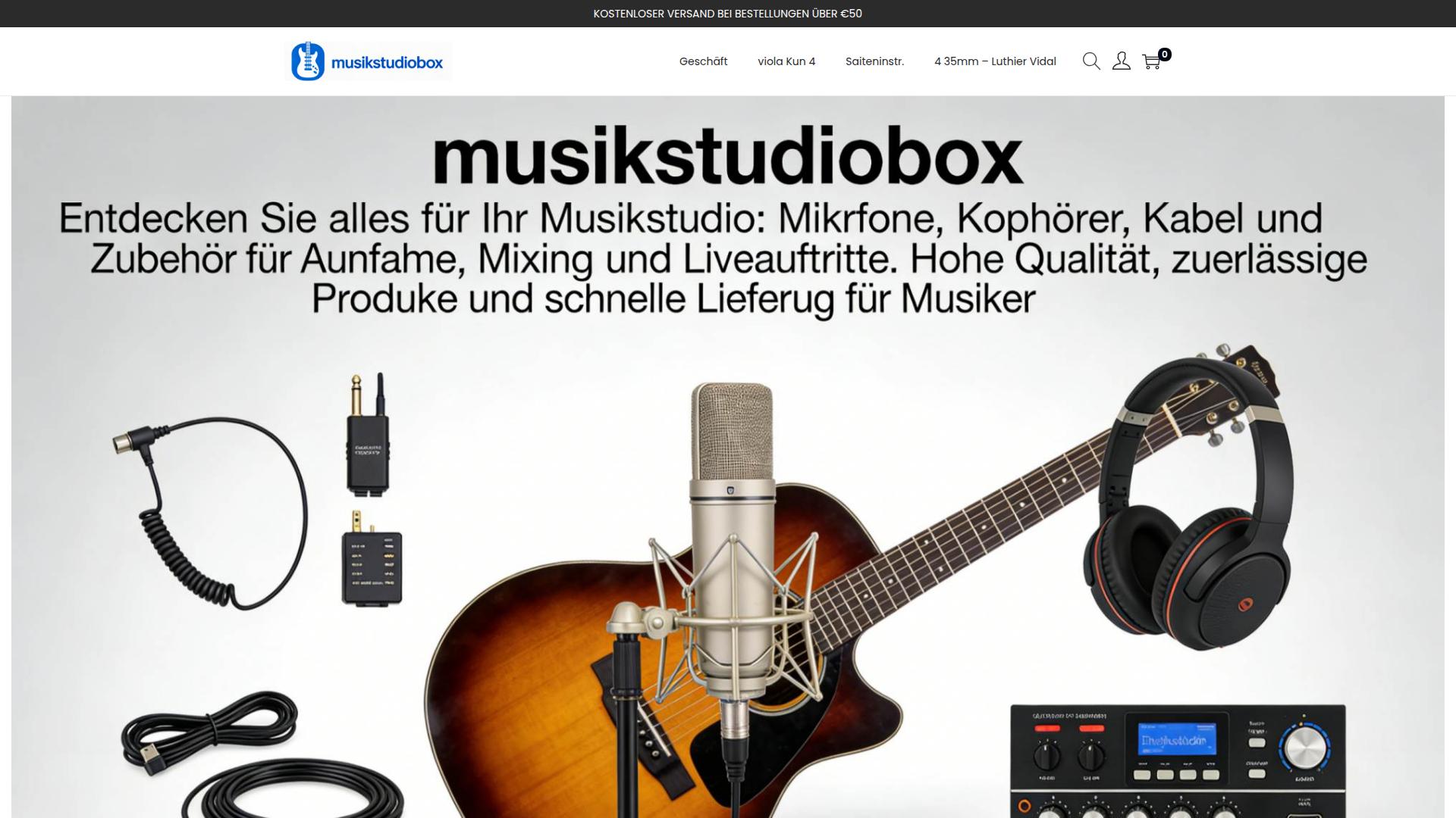 Screenshot musikstudiobox.com