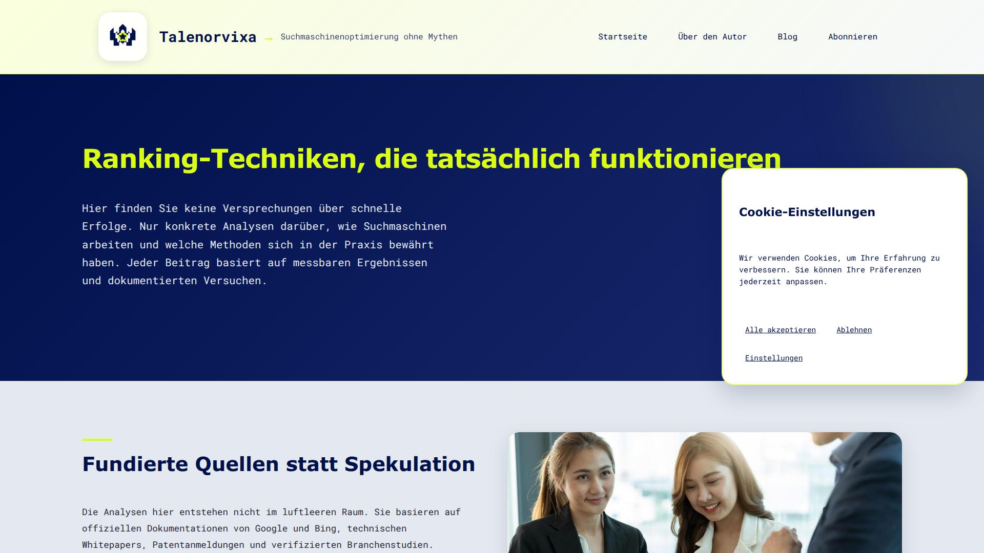 Screenshot talenorvixa.com