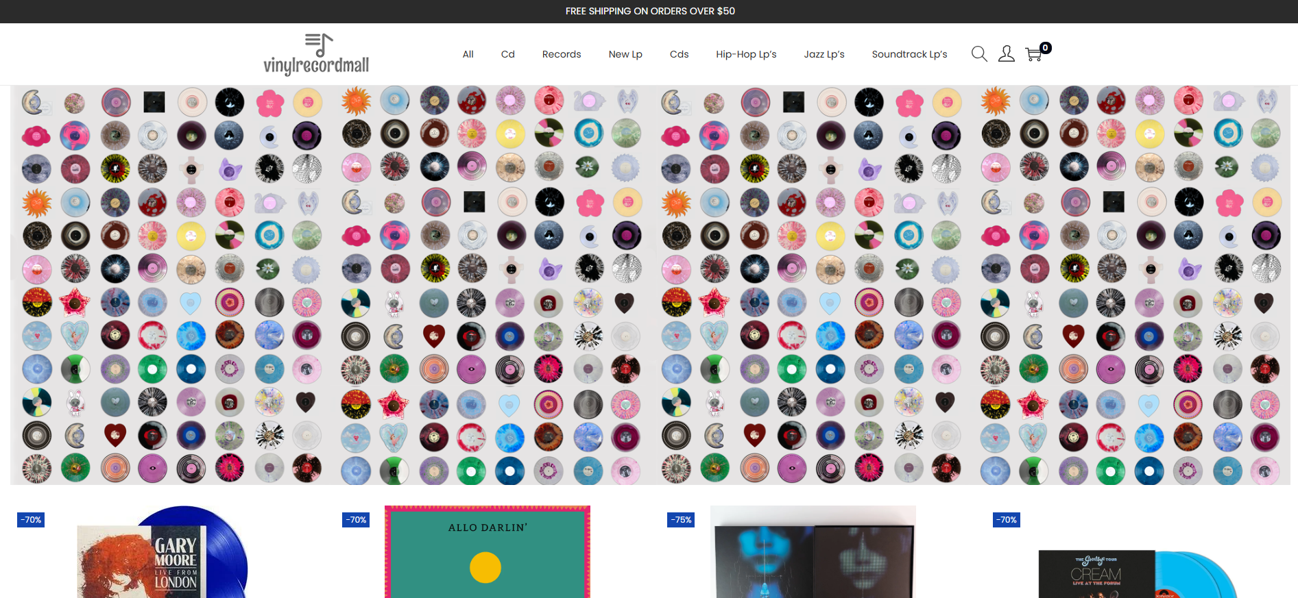 Screenshot vinylrecordmall.com