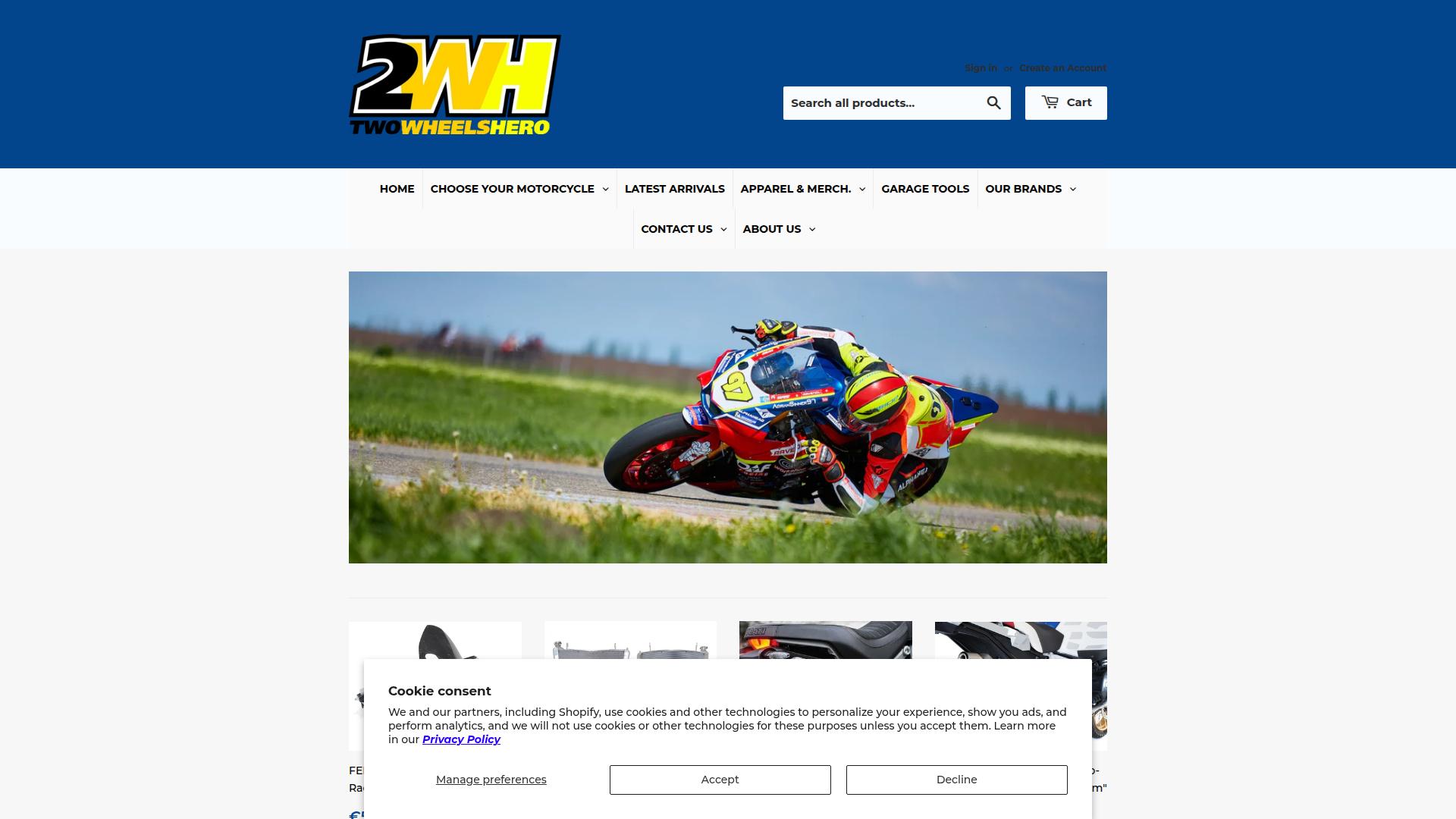Screenshot 2wheelshero.com