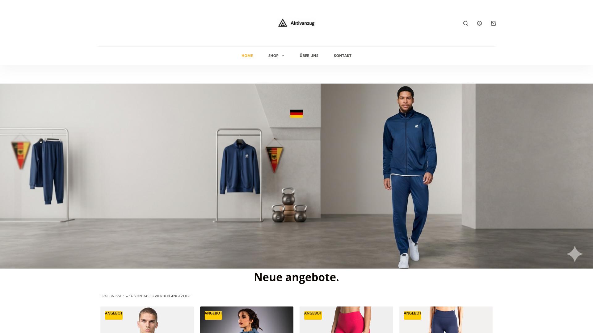 Screenshot aktivanzug.com