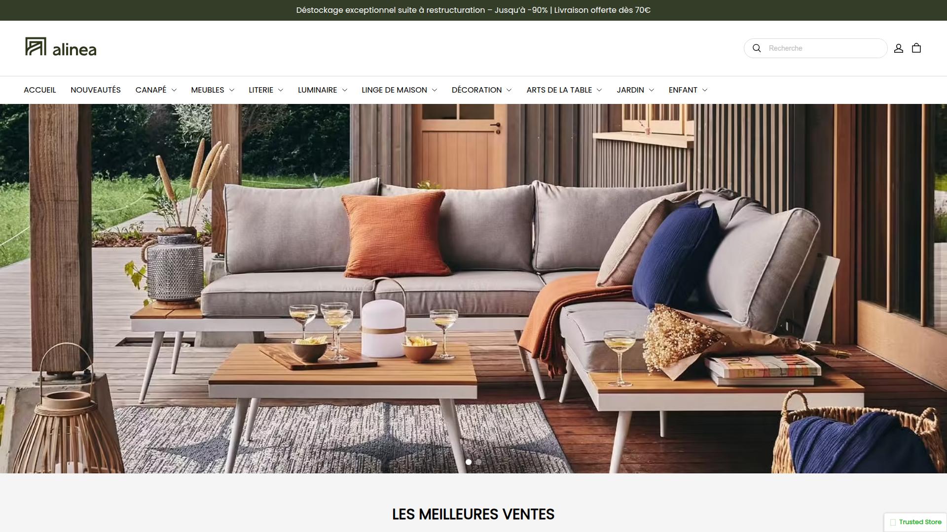 Screenshot alinea-online.com