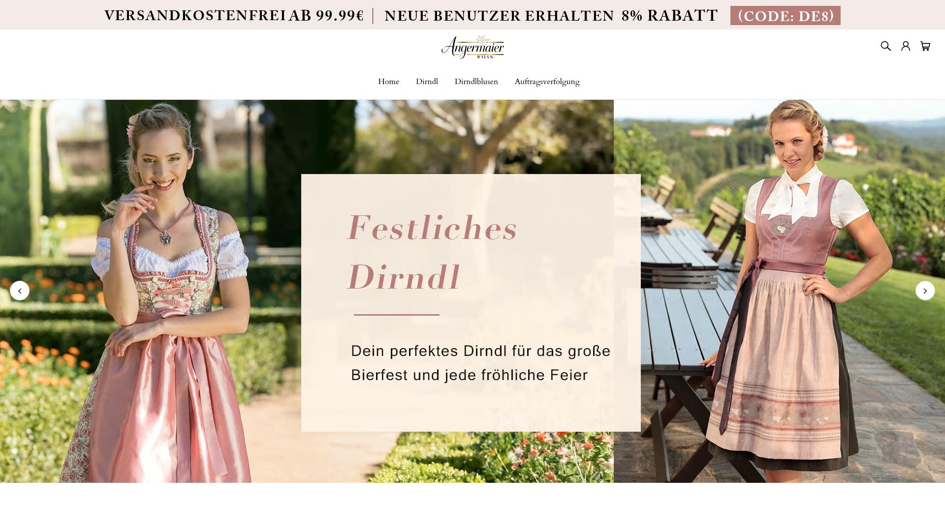 Screenshot angermaierwiesn.de