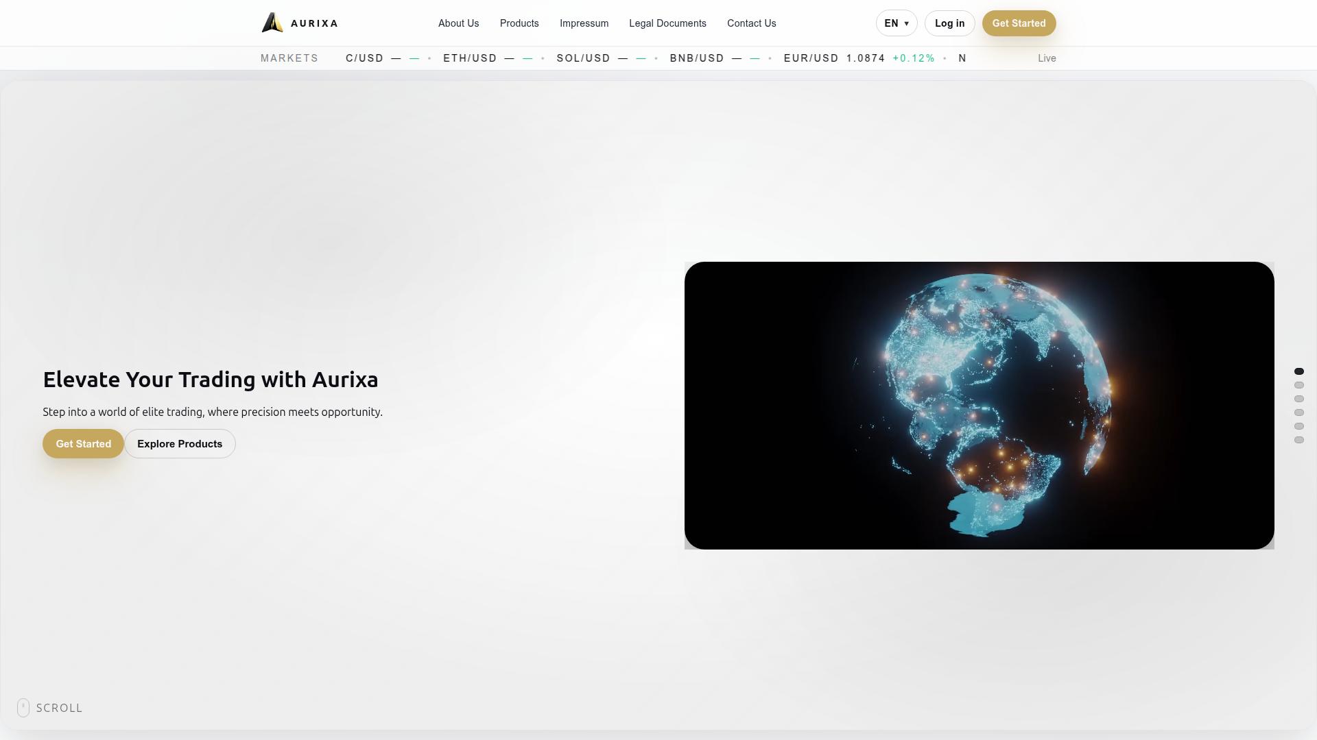Screenshot aurixa.eu