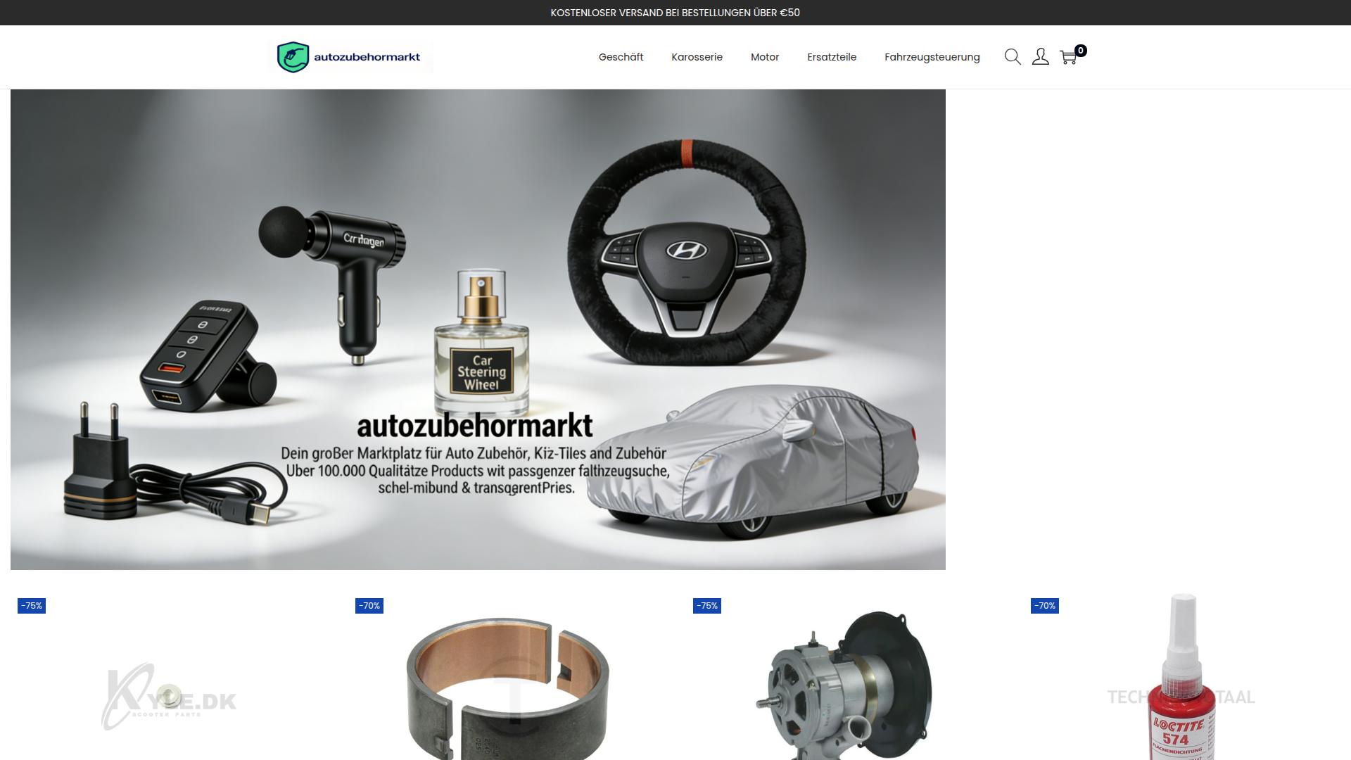 Screenshot autozubehormarkt.com