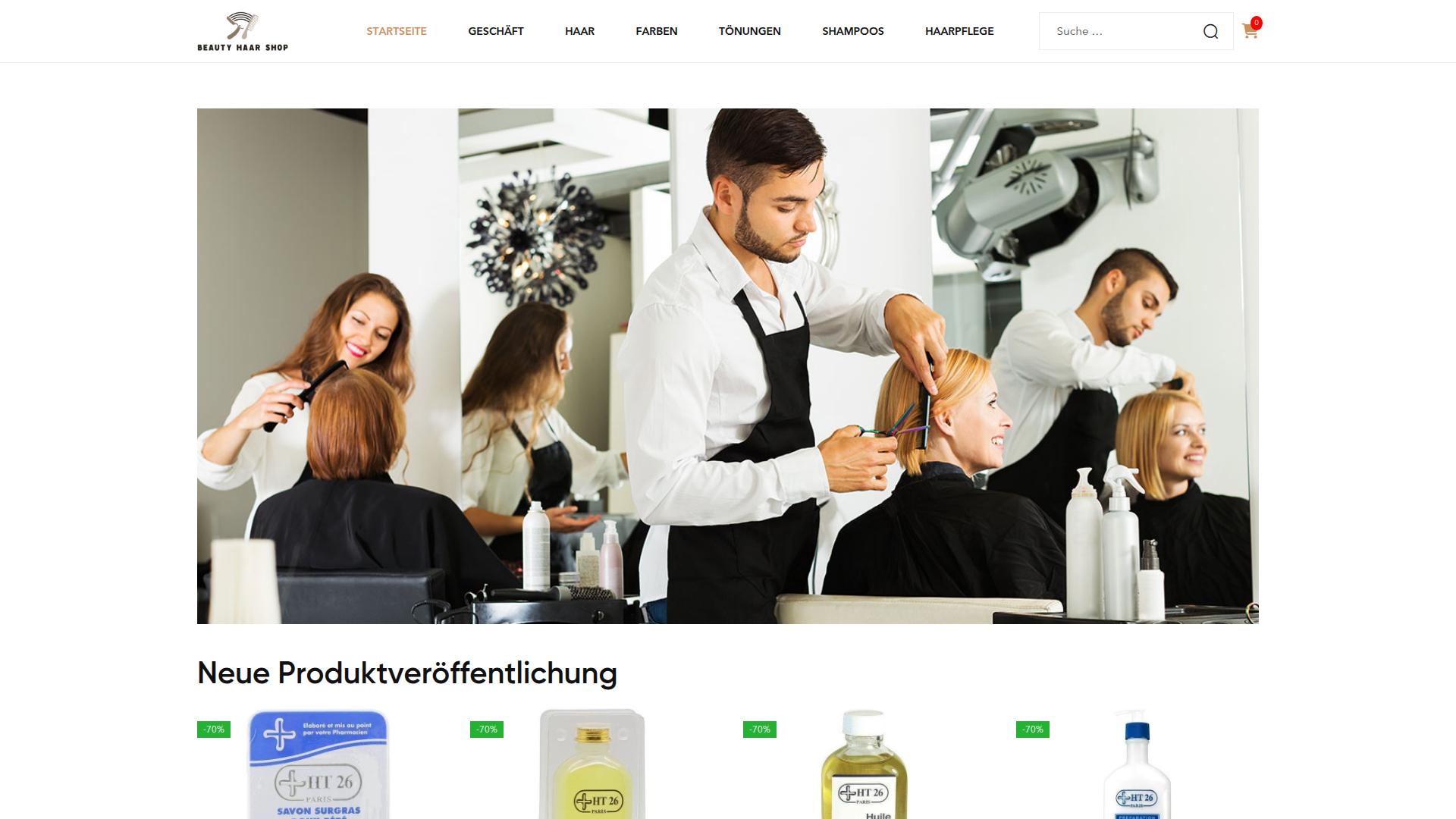Screenshot beautyhaarshop.com