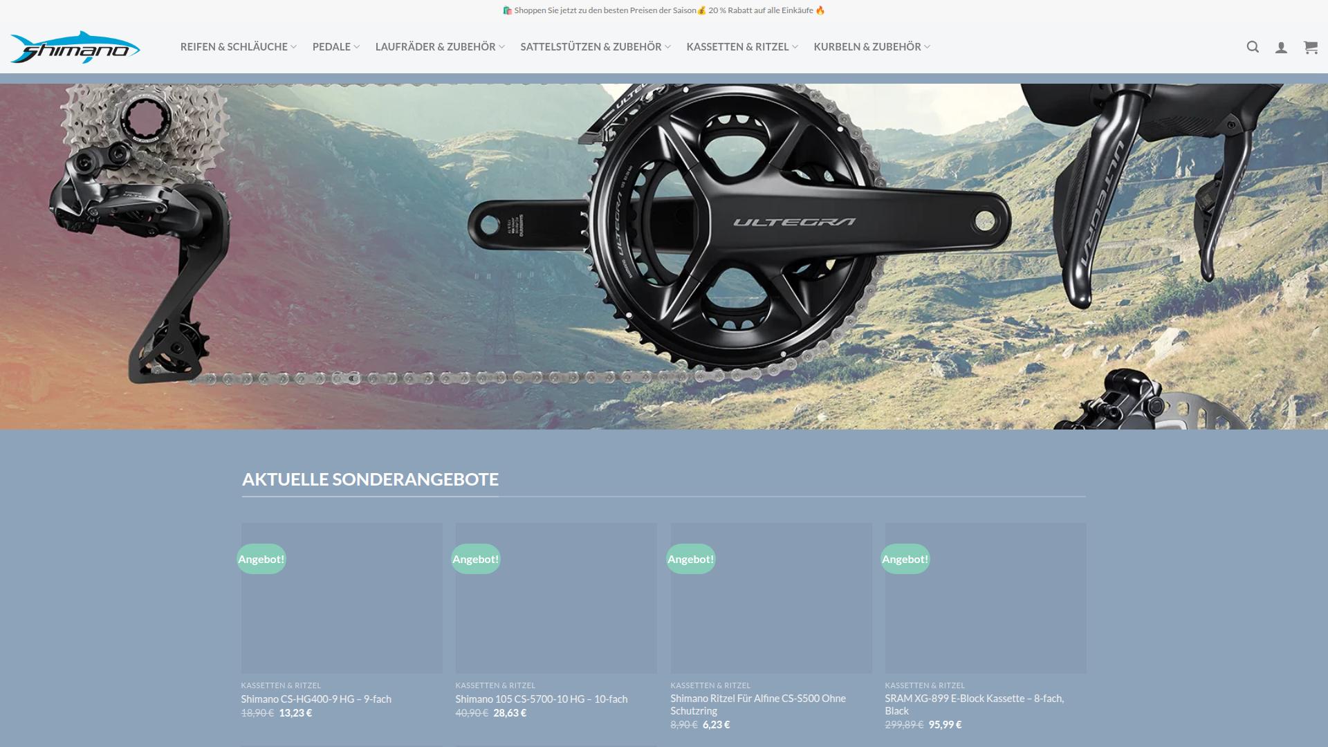 Screenshot bicycleseatpostde.com