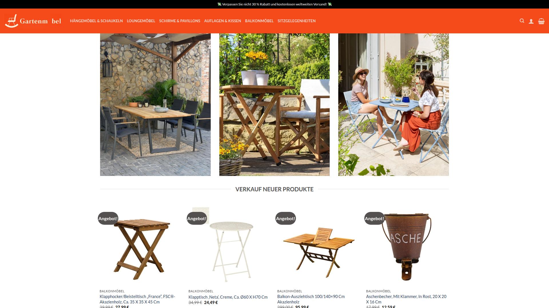 Screenshot billiggarten.com