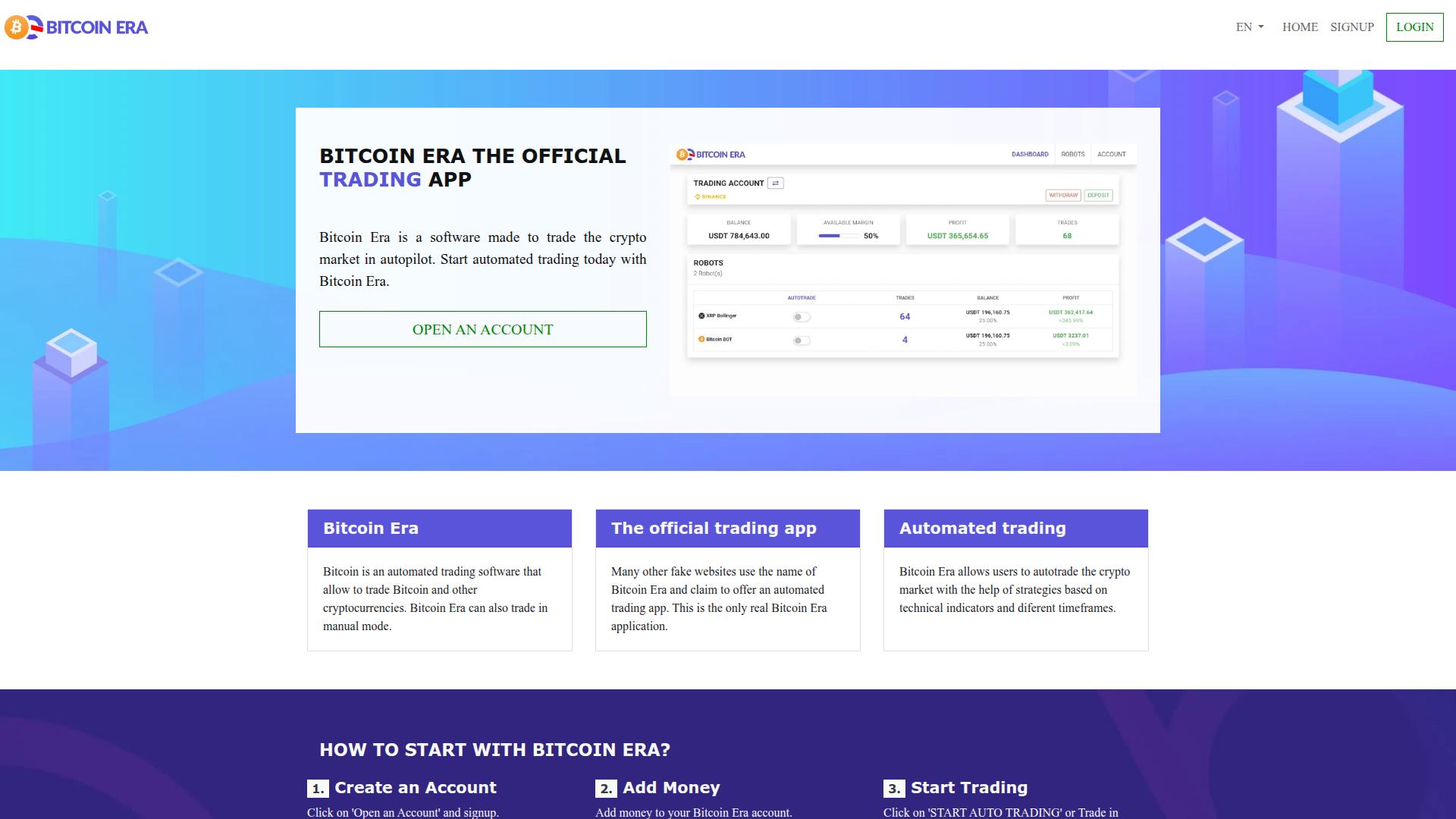 Screenshot bitcoinera.com