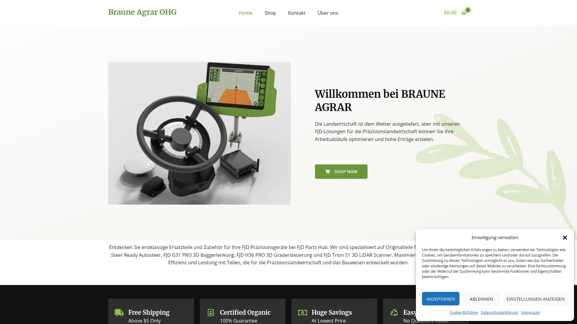 Screenshot brauneagrar.com