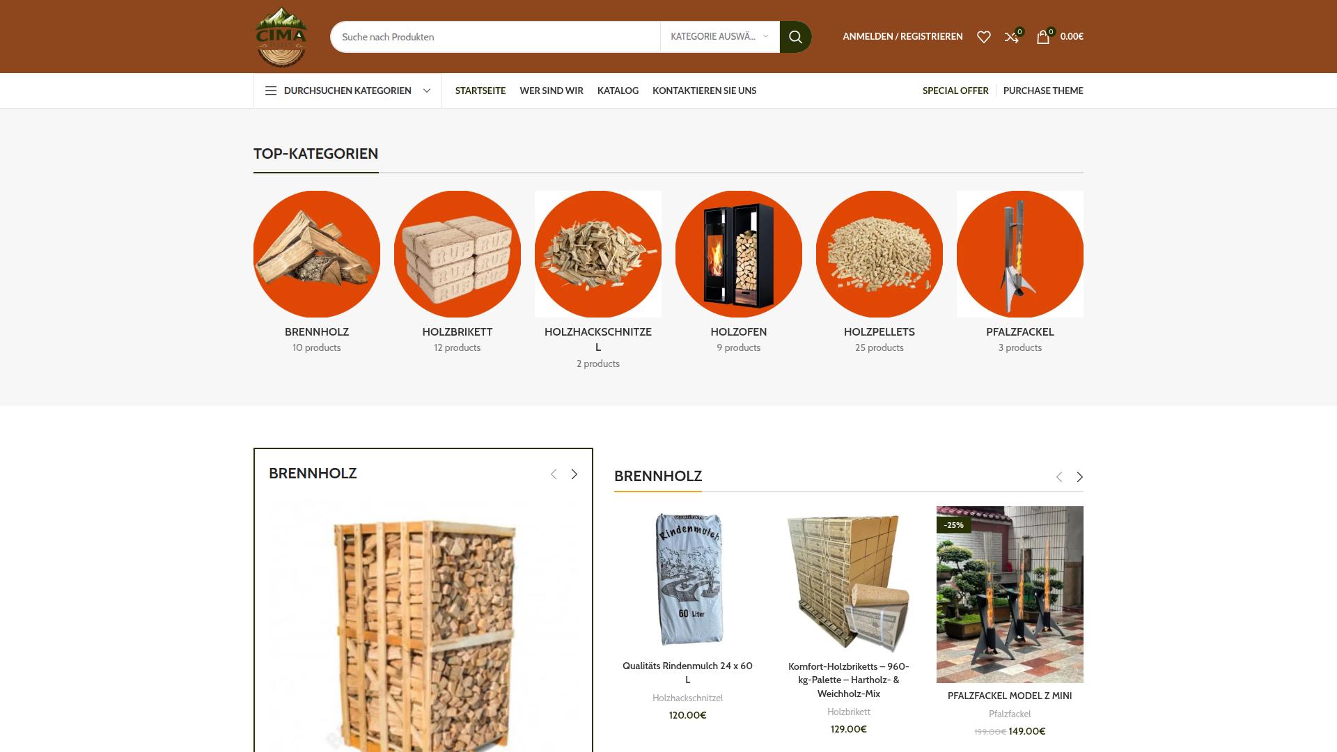 Screenshot cima-bois.com