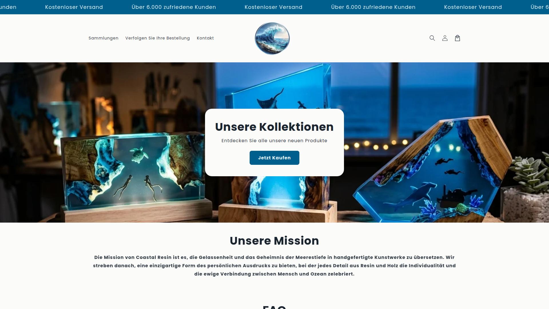 Screenshot coastalresin.store