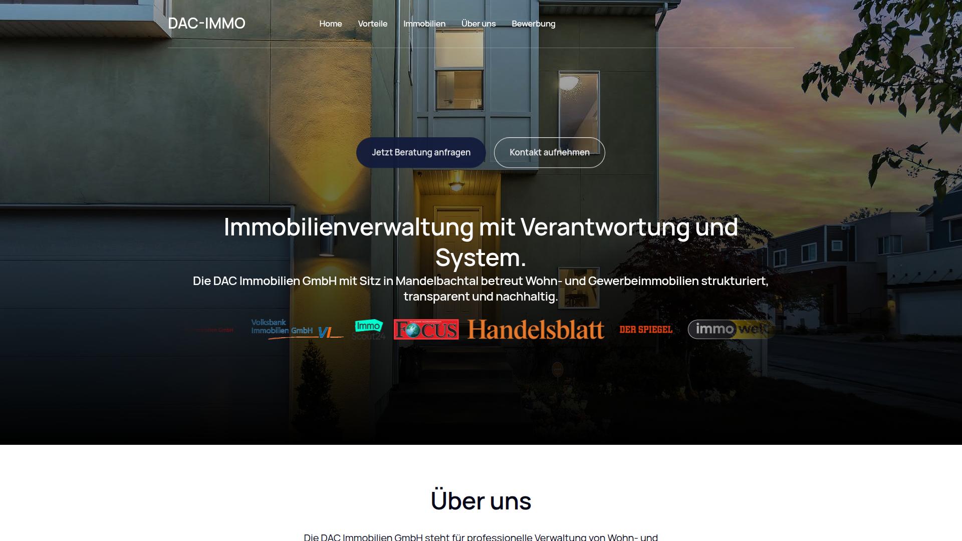 Screenshot dacimmo.com